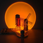 Rechargeable table lamp with ambient light, astronaut robot