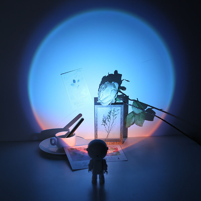Lámpara de mesa recargable con luz ambiental, robot astronauta