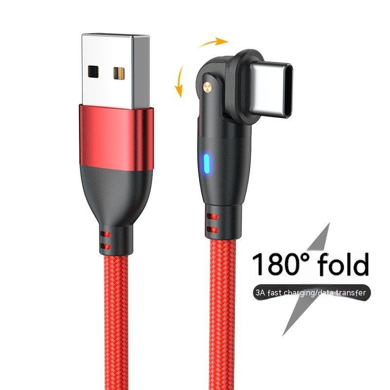 Cable de datos flexible de 180 grados con carga rápida