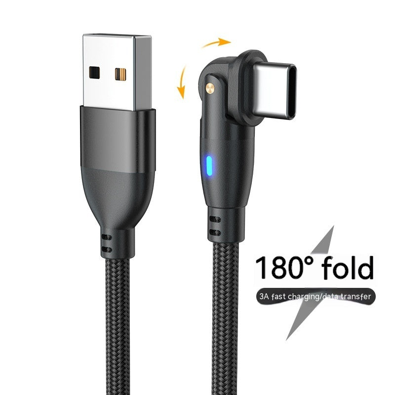 Cable de datos flexible de 180 grados con carga rápida