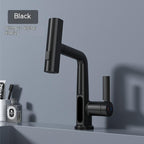 Pull-out basin tap with smart digital display and rotation