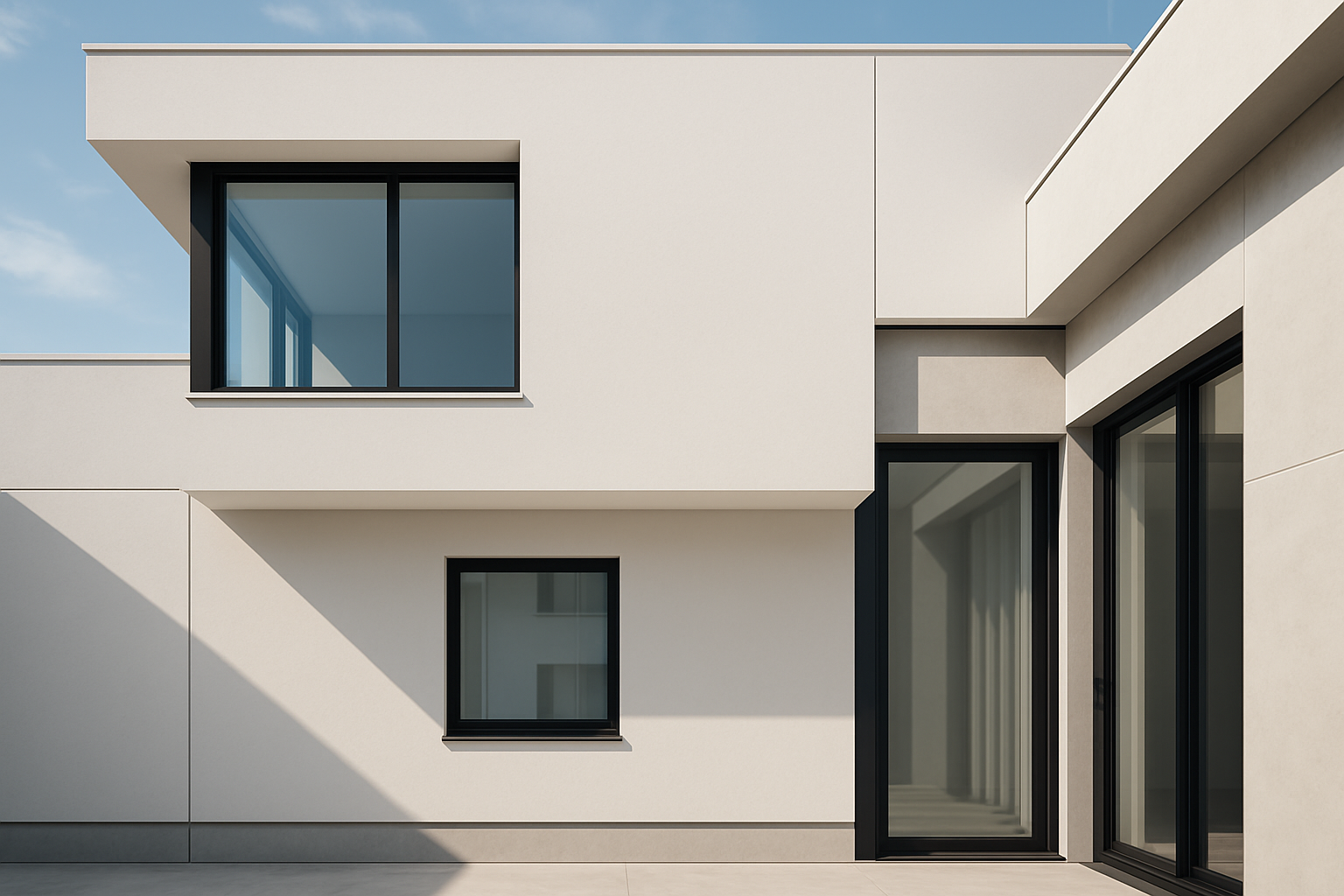 clear modern house wall